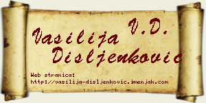 Vasilija Dišljenković vizit kartica